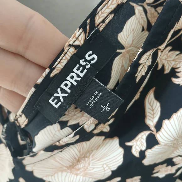 Express Women's Size Large Shift Slip Dress V-neck Sleeveless Floral NWT $70.00! - Picture 5 of 16